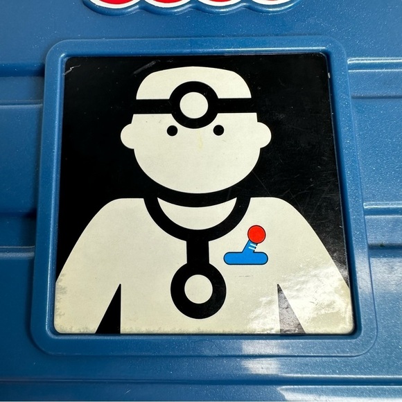 Vintage Fisher Price Blue Doctor Case Medical Kit w Accessories Kids Pretend Toy - Picture 4 of 13